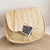 Women's Medium Straw Solid Color Vacation Weave Square Magnetic Buckle Straw Bag