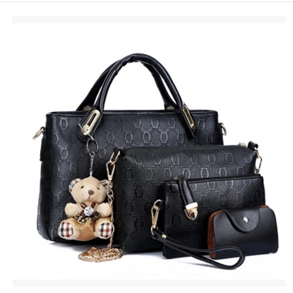 Women's Medium Summer Pu Leather Fashion Bag Sets