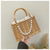 Women's Medium Wicker Bow Knot Vacation String Handbag