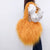 Women's Medium Winter Spring Autumn Tan Wool Streetwear Heart-shaped Bag