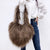 Women's Medium Winter Spring Autumn Tan Wool Streetwear Heart-shaped Bag