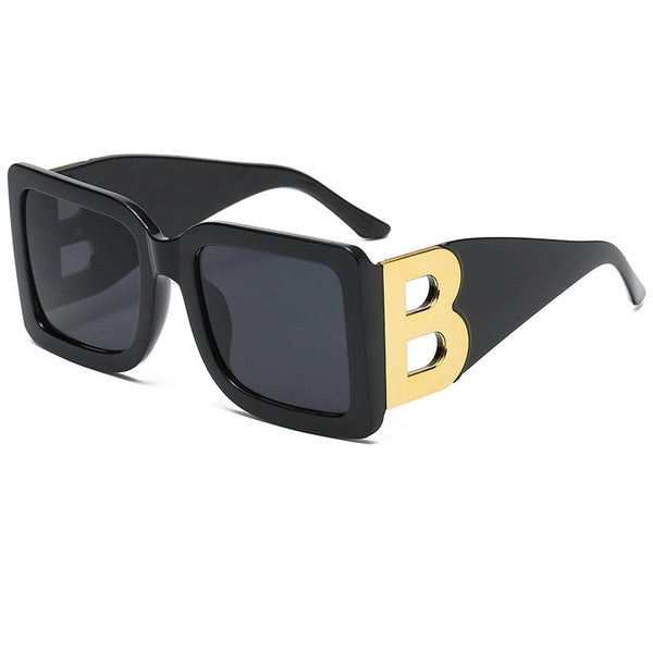 Women's Men's Unisex Casual Fashion Sports Letter Pc Square Sunglasses