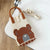 Women's Mini All Seasons Knit Animal Heart Shape Elegant Basic Bucket Buckle Shoulder Bag Handbag