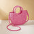 Women's Mini All Seasons Paper Solid Color Vacation Oval String Shoulder Bag Handbag