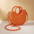 Women's Mini All Seasons Paper Solid Color Vacation Oval String Shoulder Bag Handbag