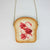 Women's Mini Plush Fruit Bread Fashion Square Zipper Crossbody Bag