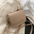 Women's Mini Pu Leather Solid Color Basic Cloud Shape Zipper Shoulder Bag