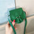 Women's Mini Pu Leather Solid Color Fashion Round Magnetic Buckle Crossbody Bag