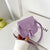 Women's Mini Pu Leather Solid Color Fashion Round Magnetic Buckle Crossbody Bag