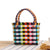 Women's Mini Pvc Lattice Vacation Square Open Straw Bag