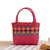 Women's Mini Pvc Lattice Vacation Square Open Straw Bag