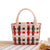 Women's Mini Pvc Lattice Vacation Square Open Straw Bag