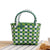 Women's Mini Pvc Lattice Vacation Square Open Straw Bag