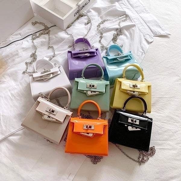 Women's Mini Pvc Pu Leather Fashion Square Bag