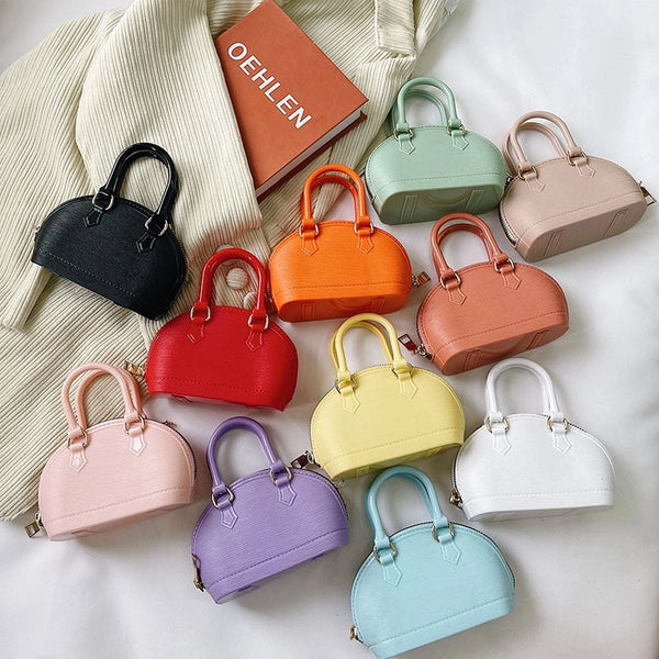 Women's Mini Pvc Solid Color Fashion Shell Zipper Crossbody Bag