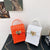 Women's Mini Silica Gel Lingge Fashion Square Lock Clasp Crossbody Bag