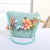 Women's Mini Straw Flower Bow Knot Fashion Bucket Zipper Shoulder Bag Handbag Crossbody Bag