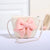 Women's Mini Straw Flower Bow Knot Fashion Bucket Zipper Shoulder Bag Handbag Crossbody Bag