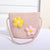 Women's Mini Straw Flower Bow Knot Fashion Bucket Zipper Shoulder Bag Handbag Crossbody Bag