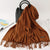 Women's Modern Style Solid Color Imitation Cashmere Scarf