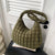 Women's Nylon Plaid Classic Style Sewing Thread Square Zipper Shoulder Bag