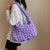 Women's Nylon Solid Color Basic Square Zipper Crossbody Bag