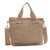 Women's Nylon Solid Color Basic Zipper Shoulder Bag