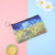 Women's Oil Painting Pu Leather Zipper Coin Purses