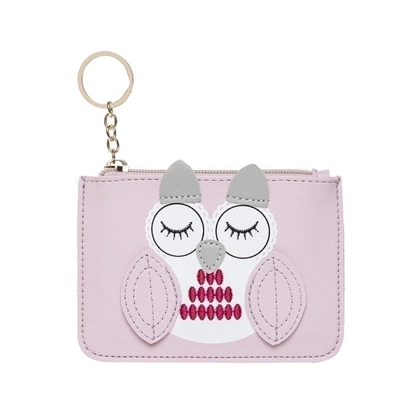 Women's Owl Pu Leather Zipper Coin Purses