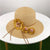 Women's Pastoral Flower Flowers Flat Eaves Straw Hat