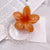 Women's Pastoral Flower Plastic Stoving Varnish Hair Claws