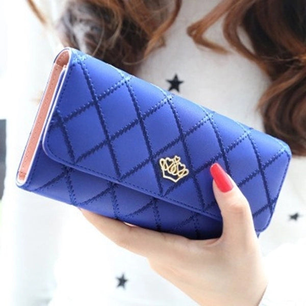 Women's Plaid Pu Leather Flip Cover Wallets