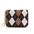 Women's Plaid Pu Leather Zipper Card Holders