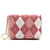 Women's Plaid Pu Leather Zipper Card Holders