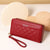 Women's Plaid Solid Color Pu Leather Zipper Wallets