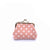 Women's Polka Dots Canvas Clasp Frame Coin Purses