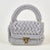 Women's Polyester Color Block Elegant Ethnic Style Square Lock Clasp Handbag