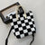 Women's Polyester Plaid Basic Streetwear Bucket Open Shoulder Bag Handbag Crossbody Bag