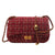 Women's Polyester Solid Color Classic Style Sewing Thread Square Lock Clasp Shoulder Bag