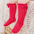 Women's Princess Cute Solid Color Cotton Mesh Crew Socks One Pair