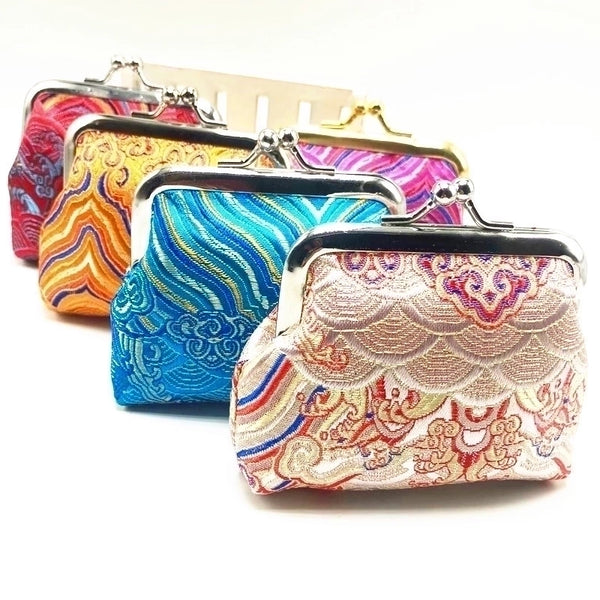 Women's Printing Satin Buckle Wallets