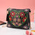 Women's Pu Leather Animal Flower Butterfly Ethnic Style Rhinestone Diamonds Zipper Crossbody Bag