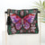 Women's Pu Leather Animal Flower Butterfly Ethnic Style Rhinestone Diamonds Zipper Crossbody Bag