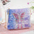 Women's Pu Leather Animal Flower Butterfly Ethnic Style Rhinestone Diamonds Zipper Crossbody Bag