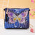 Women's Pu Leather Animal Flower Butterfly Ethnic Style Rhinestone Diamonds Zipper Crossbody Bag