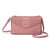 Women's Pu Leather Color Block Elegant Classic Style Square Buckle Crossbody Bag