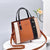 Women's Pu Leather Color Block Elegant Streetwear Bucket Zipper Handbag Bucket Bag