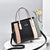 Women's Pu Leather Color Block Elegant Streetwear Bucket Zipper Handbag Bucket Bag