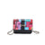 Women's Pu Leather Color Block Fashion Square Flip Cover Shoulder Bag Crossbody Bag