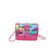 Women's Pu Leather Color Block Fashion Square Flip Cover Shoulder Bag Crossbody Bag